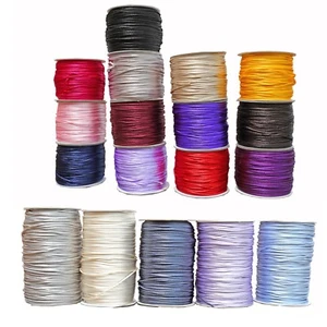 Rat-Tail 2mm Satin Rats Tail Cord Rope Trim Gift Wrap Braiding 20 colours - Picture 1 of 21