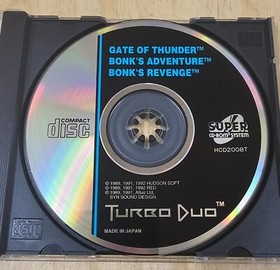 Gate Of Thunder, Bonk's Adventure, Bonk's Revenge TurboGrafx CD Disc Only Clean