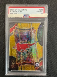 2023-24 Panini Select Premier League Gold Mojo Darwin Nunez #211 PSA 10 07/10 - Picture 1 of 2