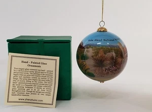 Zhen Zhu Handpainted Ornament Lake Mead National Recreation Area w/Box & Card - Picture 1 of 12