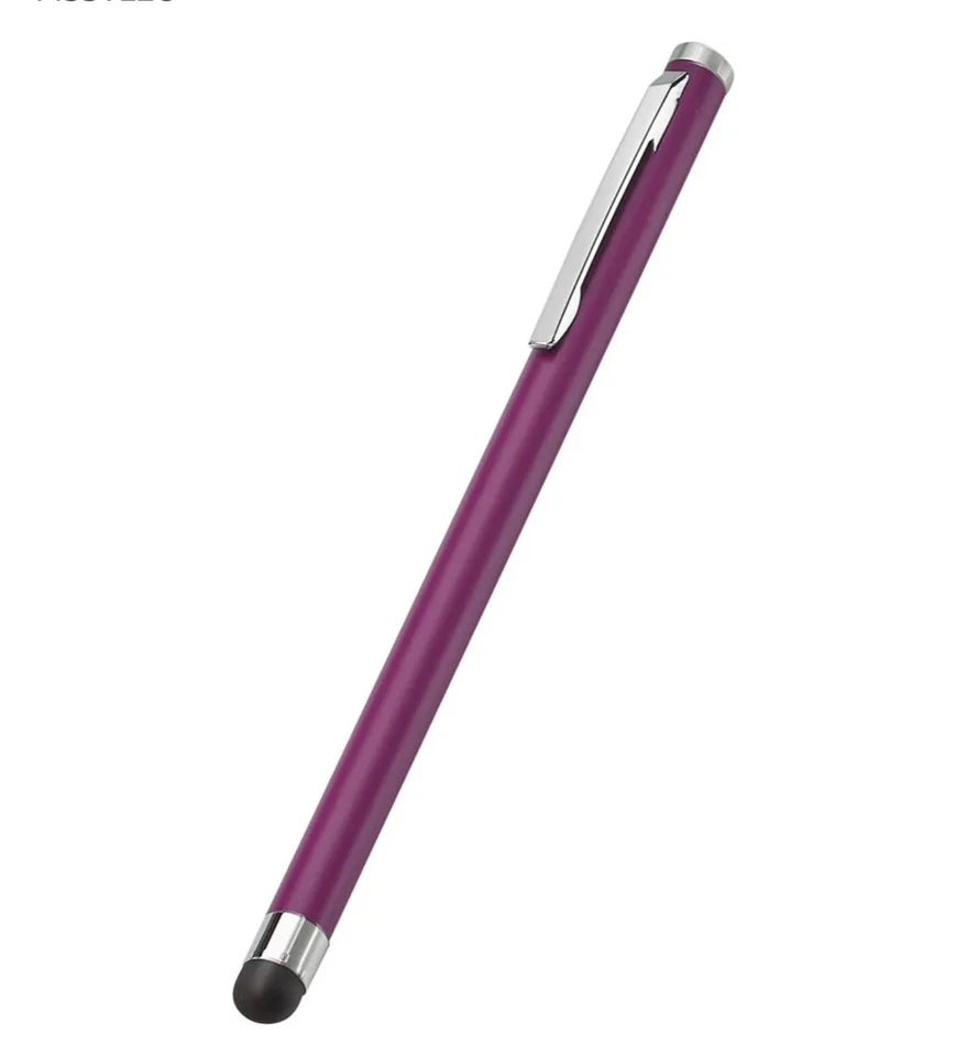 Insignia - Slim Stylus Ergonomic Stainless Steel Maroon Ns-msstl2u