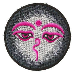 Patch écusson patche Les Yeux de Bouddha thermocollant brodé - Imagen 1 de 2