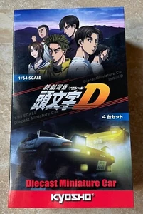 Kyosho 1:64 Inicial D Película Versión Diecast Juego de 4 Coches Totalmente Nuevo - Imagen 1 de 5