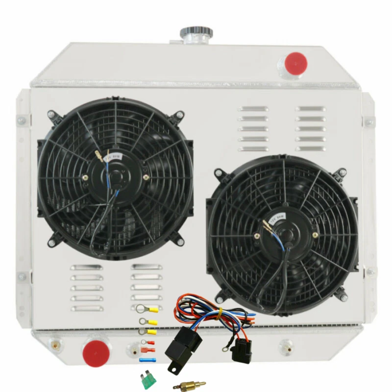 3 Row Radiator Shroud Electric Fan For 1967-1979 68 71 73,1976 Ford F-100 F-250 Foto 1 de 4