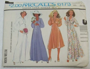 Vestido de dama de honor de boda McCalls 6173 patrón de costura talla 16 18 20 vintage sin cortar - Imagen 1 de 5