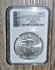2011 S $1-NGC MINT STATE 69 SILVER EAGLE - 25TH ANNIVERSARY LABEL ER