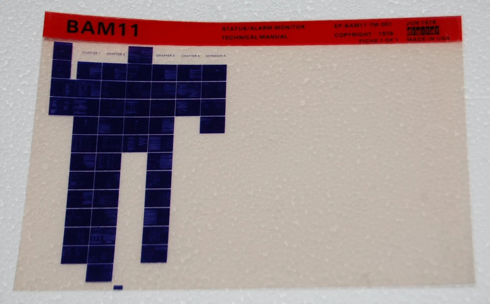 DEC BAM11 Status/Alarm Monitor Technical Manual, Microfiche - Image 1 of 1