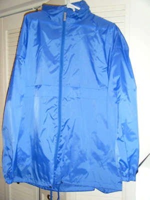 B & C Sirocco Blue Wind-breaker Jacket waterproof nylon hooded Size 3XL #30Box2 - Image 1 of 2