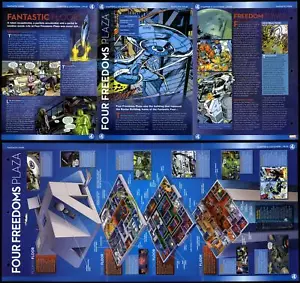 Four Freedom's Plaza #FP-01 Locations Fantastic 4 Marvel Fact File Fold-Out Page - Picture 1 of 1