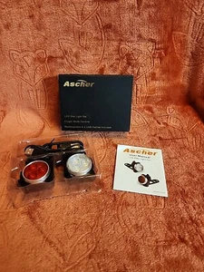LED BIKE LIGHT SET. 4 LIGHT OPTION MODES. RECHARGEABLE W/USB CABLES INCL. - Picture 1 of 5