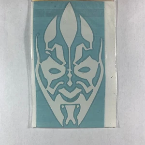 Darth Maul Vinyl Sticker Sith Lord Large White Decal Star Wars - Picture 1 of 2