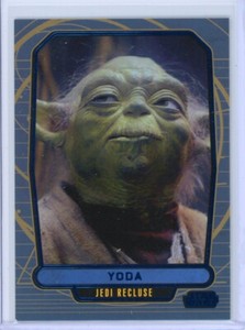 2013 Topps STAR WARS Galactic Files 2 YODA Blue Foil Parallel #306/350