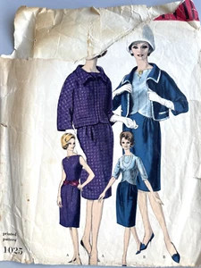 1960's VOGUE Paris Original Dress,Jacket Christian Dior Pattern 1025 12 UNCUT - Picture 1 of 3