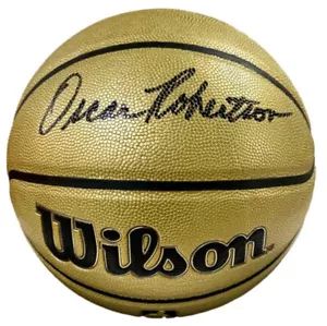 Oscar Robertson Signed Autographed Gold Wilson Basketball JSA Authenticated - Picture 1 of 4