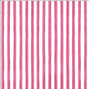 Loralie Designs Fabric - Blender Gulf Stripe Pink White - Cotton YARD