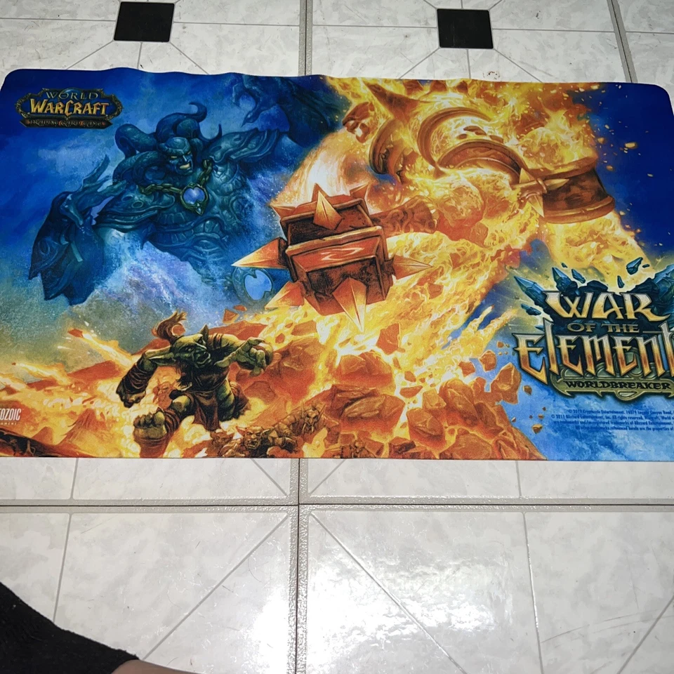 WORLD OF WARCRAFT TCG "War of the Elements" 2011 Play Mat - 14" X 24"!  - Image 1 of 1