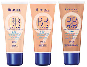 Rimmel BB Cream 9 in 1 Skin Perfecting Super Make up 30ml FULL SIZE choose shade