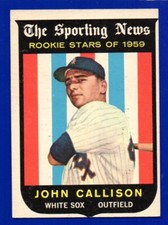 JOHN CALLISON ROOKIE white sox 1959 TOPPS #119 EX-EXMINT NICE CORNERS NO CREASES