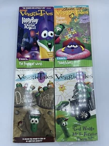 Veggie Tales VHS Lot Larry Boy Madame Blueberry Dave & the Giant Pickle Forgive - Picture 1 of 9