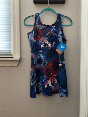 Vestido Columbia Pfg Niñas L 14/16 Rojo Blanco Azul 50 Clasificado UPF NUEVO con Etiquetas Foto 1 de 3