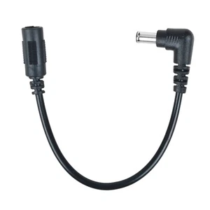 5.5mm 2.1mm Female to 6.5mm 4.4mm Male Elbow DC Plug Adapter Cable Pin inside - Picture 1 of 5