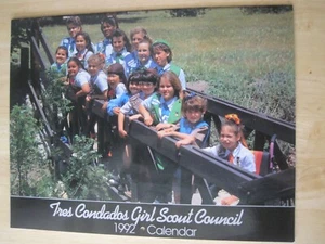 1992 Official GIRL SCOUTS California Councils Calendar Tres Condados Legacy - Picture 1 of 15