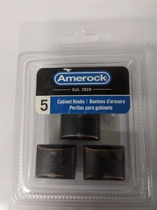 Amerock Candler Cabinet Knob Pack Of 5 Oil-Rubbed Bronze 1-1/4" 5PK293400RN NEW - Picture 1 of 5
