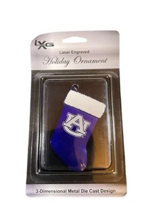 Adorno de medias universitarias castaño rojizo LXG grabado con láser metal decoración navideña - Imagen 1 de 2