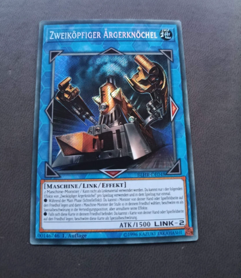 Yu Gi Oh - Double Headed Anger Knuckle - BLHR-DE048 - Secret Rare 1st Ed German - Image 1 of 1