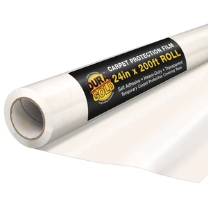 Carpet Protection Film, 24" x 200' Roll - Clear Self Adhesive, Floors & Surfaces - Picture 1 of 5