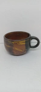 Brown Yellow And Clay Red Dragonfly Coffee Mug In Good Clean Condition - Picture 1 of 24