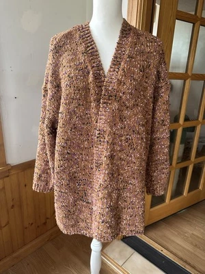 Cárdigan J. Jill Utopia Mixto Grueso Abierto Suéter Tostado Talla XL Foto 1 de 4