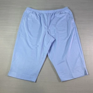 Alfred Dunner Comfort Waste Capri Pants Womans Size PXL Sky Blue Rhinestone Leg - Picture 1 of 10