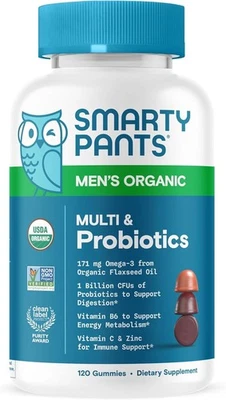 SmartyPants Men's Multivitamin Gummies - Improved Formula Omega 3 - EXP 01/2026 - Image 1 of 4