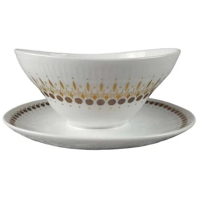 Sauciere mit Teller Golddekor 1tlg Mitterteich Form 650 Kreise - Bild 1 von 4