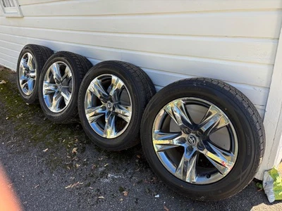  Four 2018 Toyota 19" wheels with caps and lugs  with Dunlap winter tires  - Image 1 of 2
