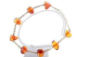 Bernstein Armband 750 er 18k Gelb Gold Länge 20 cm! - - Bild 1 von 6