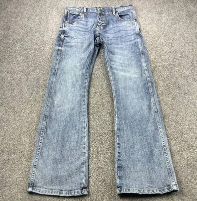 Jeans Wrangler Hombres 30x32 Azul Retro Bota Ajustada Vaquero Western Rodeo Foto 1 de 4