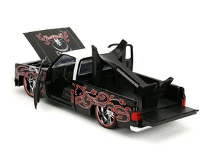 1985 Chevrolet C-10 Pickup Truck Black with White Top and Graphics with Charro M - Picture 1 of 5