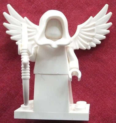 Lego Minifigure Plain / Monochrome - Genuine Lego ANGEL White (Christmas) Bow - Image 1 of 2
