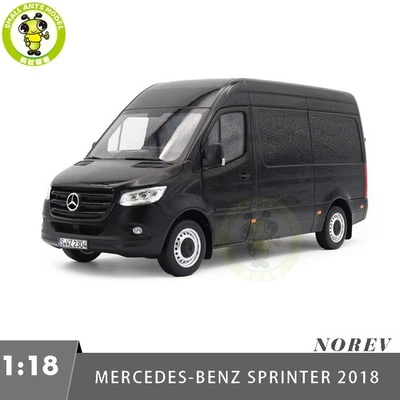 1/18 Mercedes Benz Sprinter 2018 Van Norev 183041 Black Diecast Model Car - Image 1 of 4