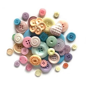 Buttons Galore GB116 Pastel Button Grab Bag with Craft and Sewing Buttons, 6 - Picture 1 of 2