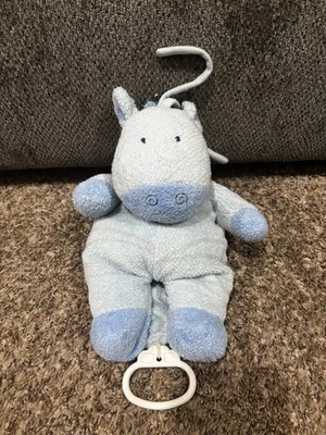 Peluche musical Child Of Mine Blue Zebra Horse Cuna Pull Lovey  Foto 1 de 4