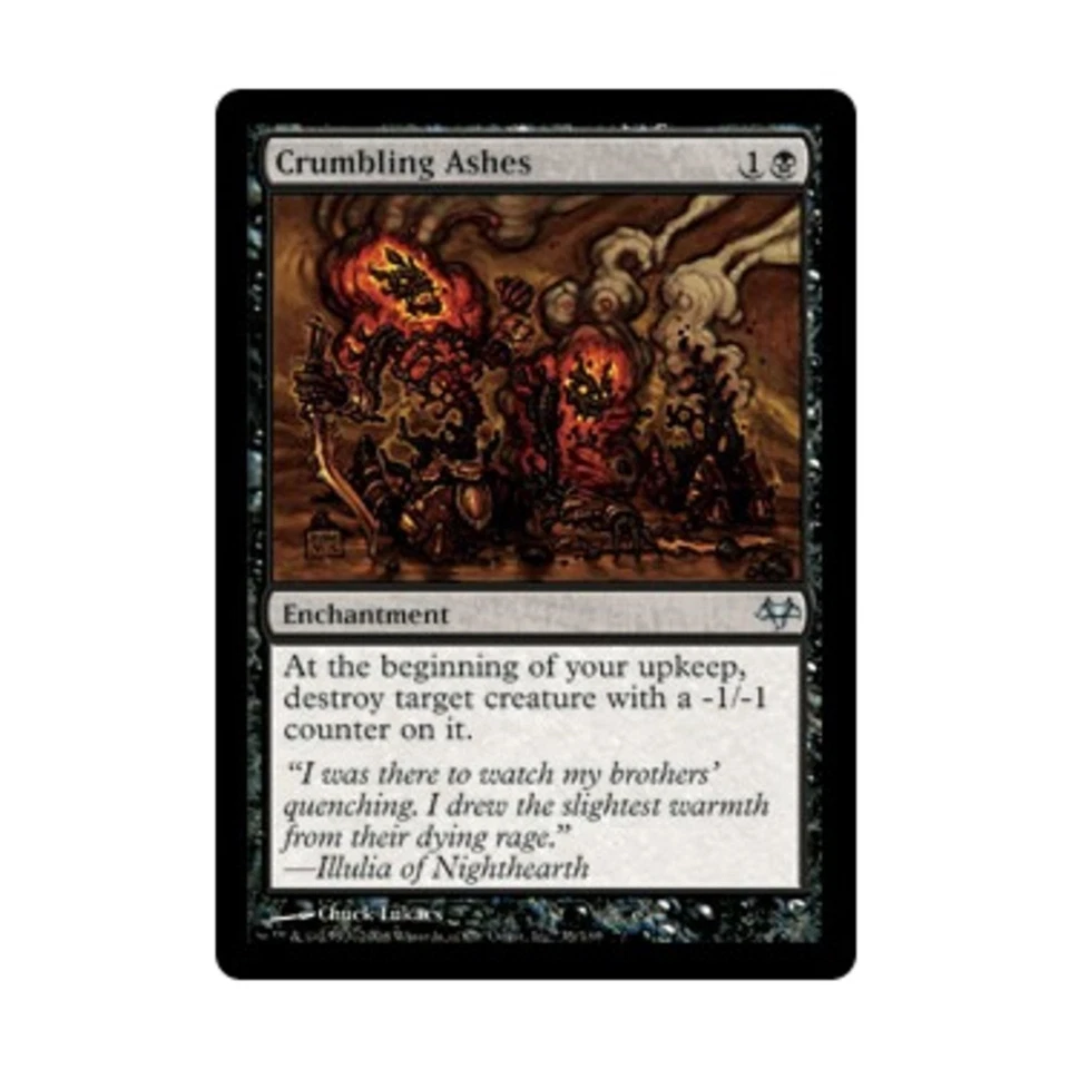 WOTC MtG Eventide Crumbling Ashes (U) EX - Image 1 of 1