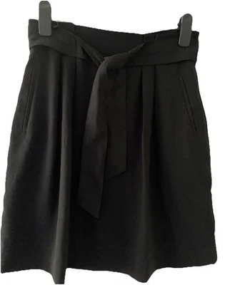 New Without Tags H&M Black Tie Waist Straight Pencil Black Skirt  Size 8 - Image 1 of 2