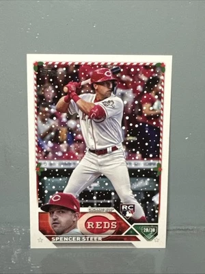 2023 Topps Holiday - Spencer Steer #H125 (RC) - Image 1 of 2