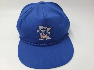 Vintage 1992 NCAA Final Four Twin Cities Imperial Rope Strapback Hat Cap Blue - Image 1 of 4