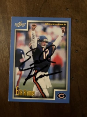 Autographed 1999 Score Erik Kramer Card. Chicago Bears Quarterback - Image 1 of 2