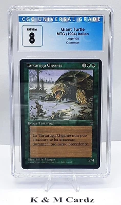 MTG - Legends - Giant Turtle (Italian) Tartaruga Gigante - Graded - CGC 8.0 - Image 1 of 4
