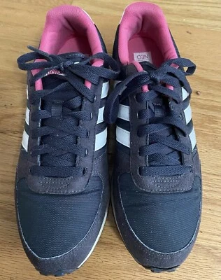 ADIDAS 8,5 Neo Ortholite женщин черный розовый белый кроссовки комфорт обувь - Изображение 1 из 4